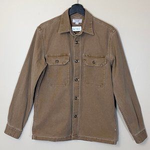 J Crew Wallace & Barnes Duck Canvas Shirt Jacket Shacket - Men's Size S - Tan